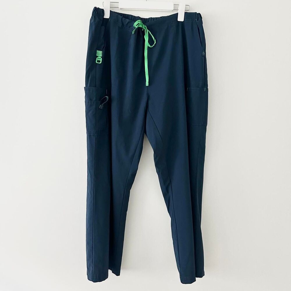 Carhartt Force Cross-Flex Navy Blue Utility Cargo Scrub Pants Petite 2XL C52110P